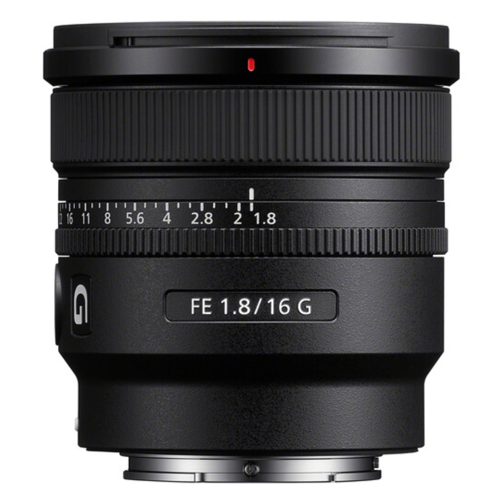 Sony FE F/1.8 G Large Aperture Ultrawide Prime Lens Sony E Mount Full Frame Format AF Autofocus, Dual XD Linear Motors with Focusing Ring, AF / MF Switch and Focus Hold Button for Bokeh and Photography | SEL16F18G