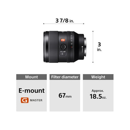 Sony FE 35mm f/1.4 G Master Prime Lens with Dual XD Linear AF Motors, Internal Focus, AF/MF Switch and Aperture Ring for E-Mount Full-Frame Mirrorless Cameras | SEL35F14GM