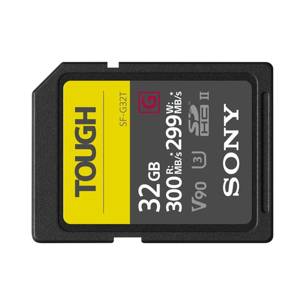 Sony SF-G TOUGH Series 32GB 64GB UHS-II SDHC / SDXC U3 V90 Class 10 SD  Memory Card with 300mb/s & 299mb/s Read and Write Speed, IP68 Rating and 