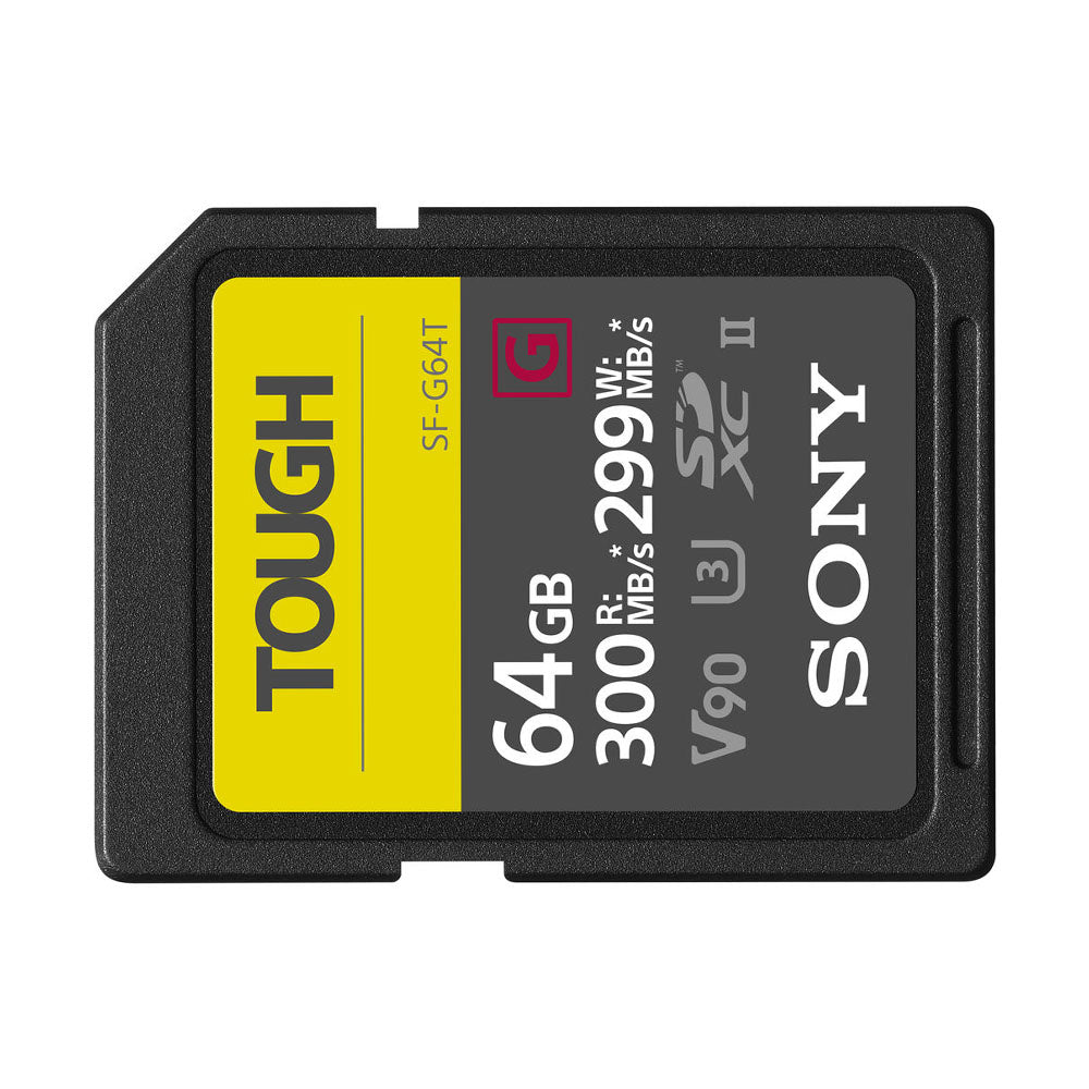 Sony SF-G TOUGH Series 32GB 64GB UHS-II SDHC / SDXC U3 V90 Class 10 SD  Memory Card with 300mb/s & 299mb/s Read and Write Speed, IP68 Rating and ...