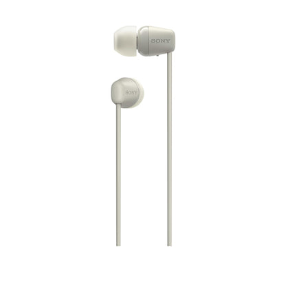 SONY WI-C100 In-Ear Wireless Headphones with Bluetooth 5.0, Microphone, Type-C Charging, EQ Settings, Headphones Connect App, DSEE Audio Restoration, Splash & Sweat-Proof, 9mm Driver and 25 Hours Playback - Black, Cream, Blue, White