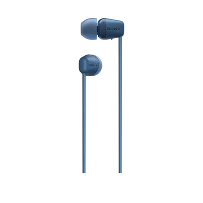 SONY WI-C100 In-Ear Wireless Headphones with Bluetooth 5.0, Microphone, Type-C Charging, EQ Settings, Headphones Connect App, DSEE Audio Restoration, Splash & Sweat-Proof, 9mm Driver and 25 Hours Playback - Black, Cream, Blue, White