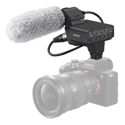 Sony XLR-K3M Dual Channel Digital XLR Audio Adapter with ECM-XM1 Supercardioid Shotgun Microphone Kit for Sony DSLR and Mirrorless Camera with Wireless and Wired Cable Multi Interface Shoe Connection