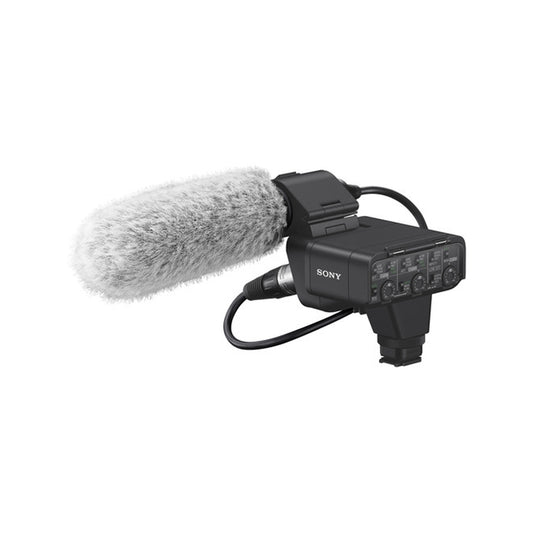 Sony XLR-K3M Dual Channel Digital XLR Audio Adapter with ECM-XM1 Supercardioid Shotgun Microphone Kit for Sony DSLR and Mirrorless Camera with Wireless and Wired Cable Multi Interface Shoe Connection