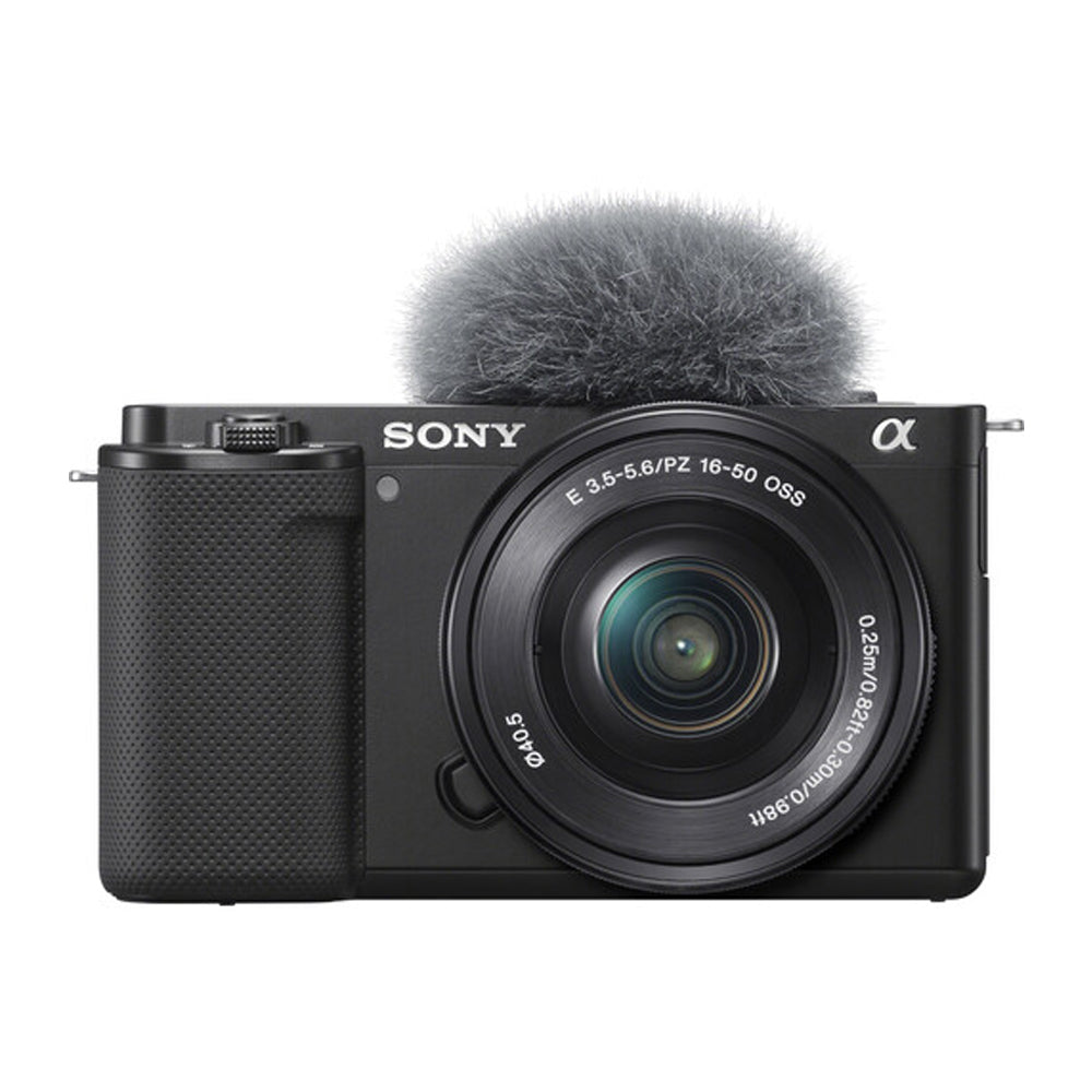 Sony ZV-E10 Mirrorless Digital Camera Body and Kit with E-Mount 16-50mm Lens, APS-C Sensor, UHD 4K30p & Full HF 120p Video, 425-Point Fast Hybrid AF, BOINZ XR, Touch Screen Display- Black & White