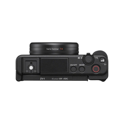 Sony ZV-1 Digital Camera with 24-70mm f/1.8-2.8 Zoom Lens, 20.1MP CMOS Sensor, UHD 4K30p Video Recording, 3.0" Side Flip- Out Touchscreen LCD and Built- in Directional 3-Capsule Mic for Content Creators and Vloggers - Black & White