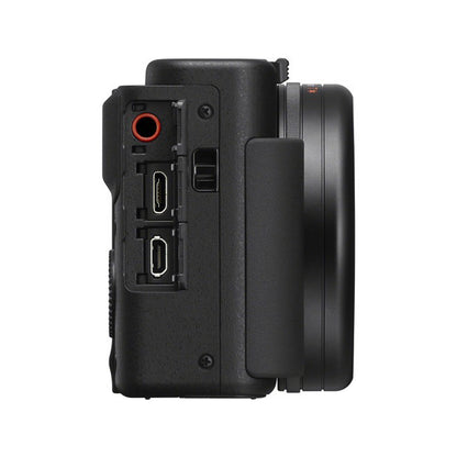 Sony ZV-1 Digital Camera with 24-70mm f/1.8-2.8 Zoom Lens, 20.1MP CMOS Sensor, UHD 4K30p Video Recording, 3.0" Side Flip- Out Touchscreen LCD and Built- in Directional 3-Capsule Mic for Content Creators and Vloggers - Black & White