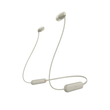 SONY WI-C100 In-Ear Wireless Headphones with Bluetooth 5.0, Microphone, Type-C Charging, EQ Settings, Headphones Connect App, DSEE Audio Restoration, Splash & Sweat-Proof, 9mm Driver and 25 Hours Playback - Black, Cream, Blue, White