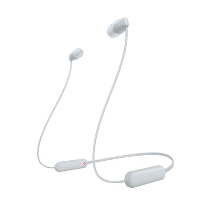SONY WI-C100 In-Ear Wireless Headphones with Bluetooth 5.0, Microphone, Type-C Charging, EQ Settings, Headphones Connect App, DSEE Audio Restoration, Splash & Sweat-Proof, 9mm Driver and 25 Hours Playback - Black, Cream, Blue, White