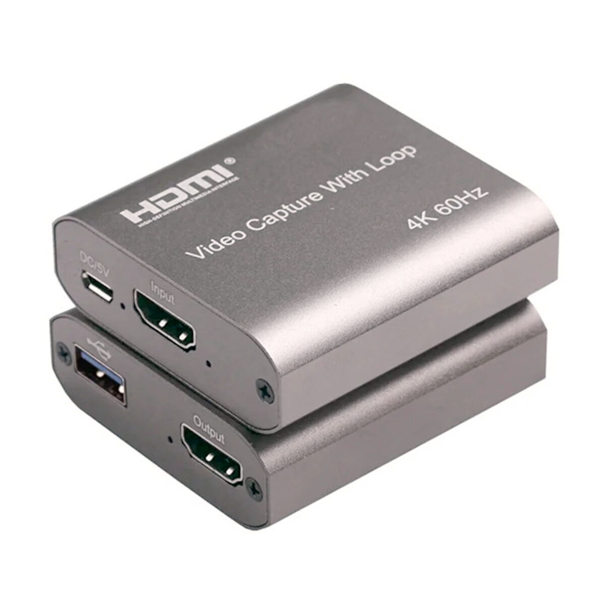 ArgoX HDMI to USB3.0 Video Capture with Audio + Loop, 4K 60Hz, USB3.0 to Micro USB Cable, 3.5mm Stereo Output, Support 18Gbps and TMDS Clock, Deep Color, AWG26 HDMI Supported, Support Uncompressed YUY2, VLC/ OBS/Amcap | HDVC6 HDVC10 HDVC13