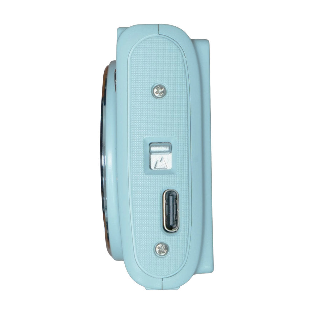 Yashica Classic Peanuts Edition 30MP 1080P Compact Digital Camera with 8X Zoom, JPG / AVI Photo Video Format, USB Type-C Interface, 650mAh Battery, 2.4" IPS Screen and MicroSD Card Slot for Point & Shoot Photography | Sage Green, Blue Sky