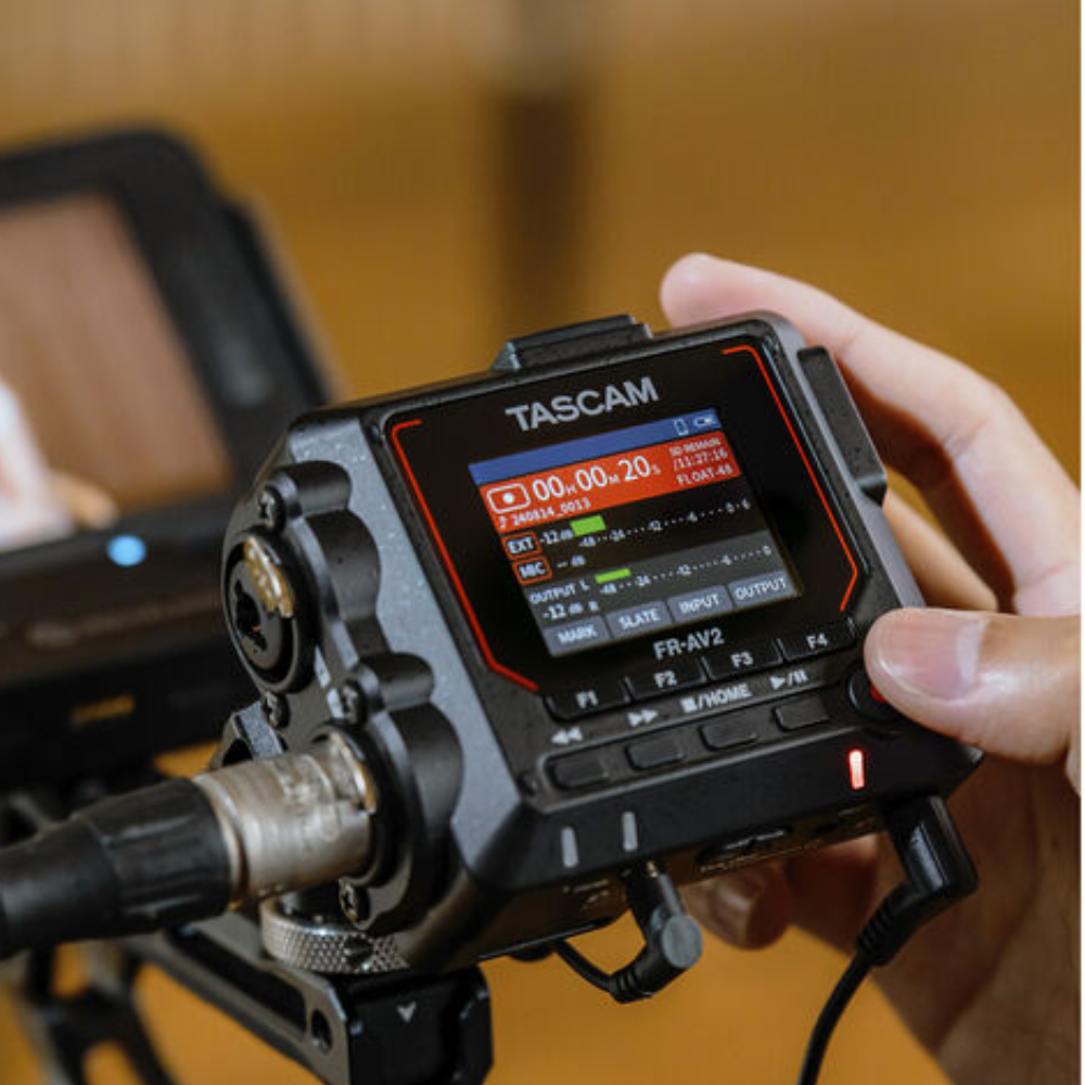 TASCAM FR-AV2 Compact 32-Bit Float Field Recorder & Timecode Generator