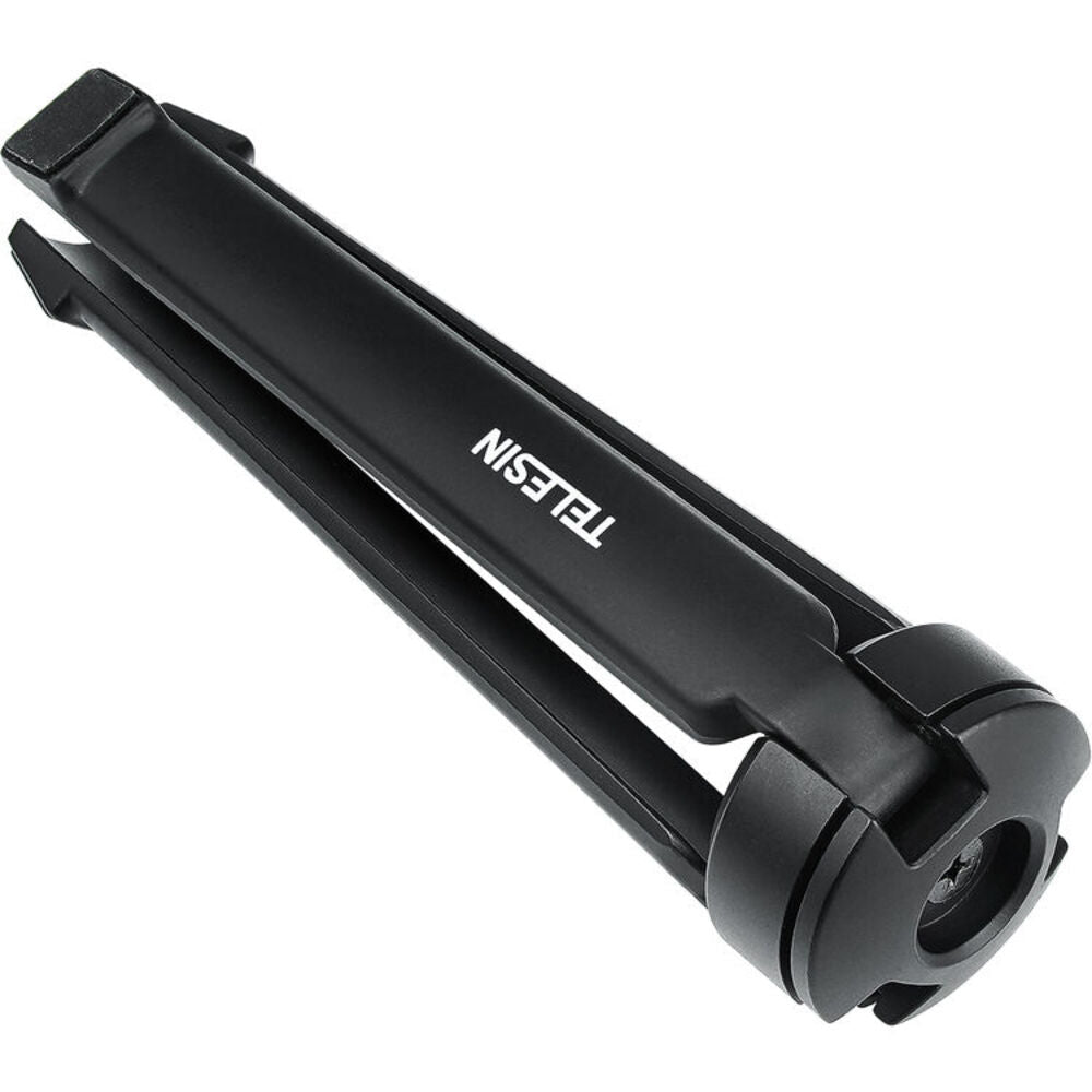 TELESIN Foldable Aluminum Mini Table Top Tripod Stand Base with 1/4"-20 Threaded Mounting Screw