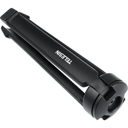 TELESIN Foldable Aluminum Mini Table Top Tripod Stand Base with 1/4"-20 Threaded Mounting Screw