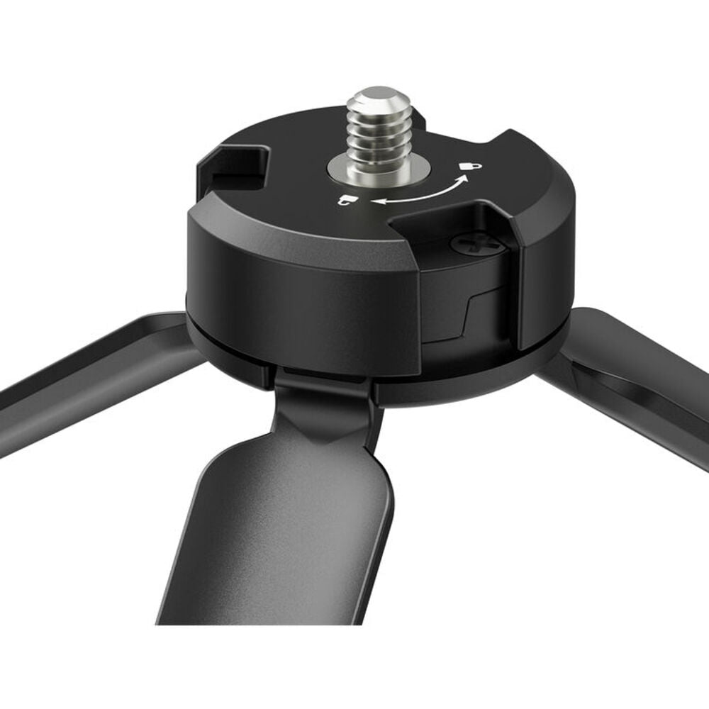 TELESIN Foldable Aluminum Mini Table Top Tripod Stand Base with 1/4"-20 Threaded Mounting Screw