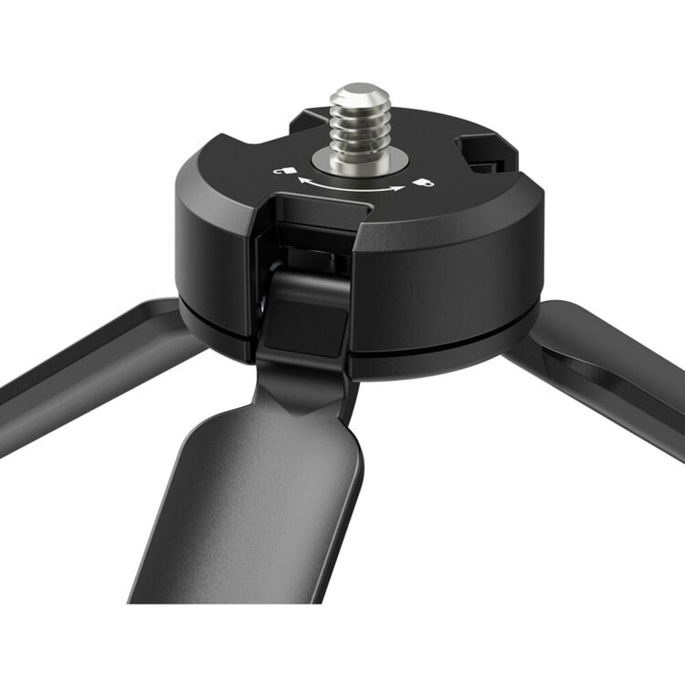 TELESIN Foldable Aluminum Mini Table Top Tripod Stand Base with 1/4"-20 Threaded Mounting Screw