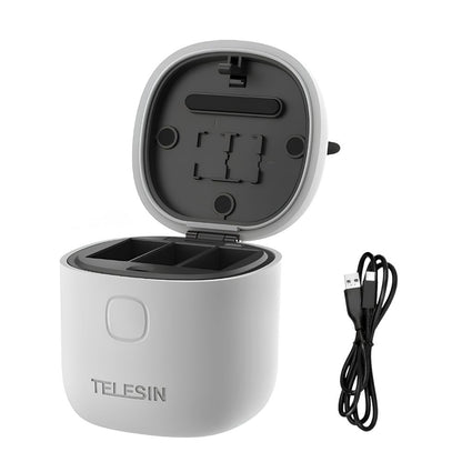 TELESIN All-in Fast Charging Battery Charger Case & TF microSD Reader for GoPro HERO12/11/10/9 Black