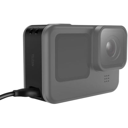 TELESIN Replacement Side Battery Door Cover with Charging Port Slot for GoPro HERO 12/11/10/9 Black