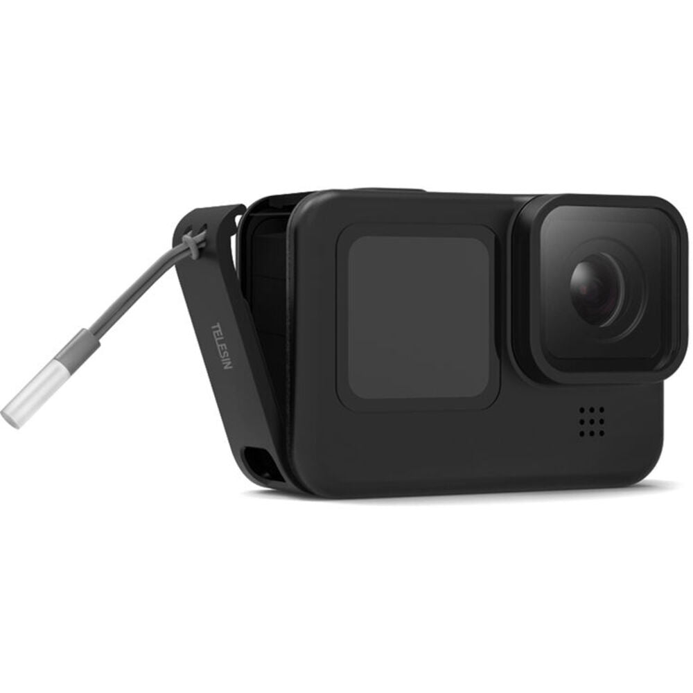 TELESIN Replacement Side Battery Door Cover with Charging Port Slot for GoPro HERO 12/11/10/9 Black