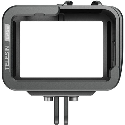 TELESIN Aluminum Cage with Convertible Vertical Frame for GoPro HERO 12 / 11 / 10 / 9 Action Cameras