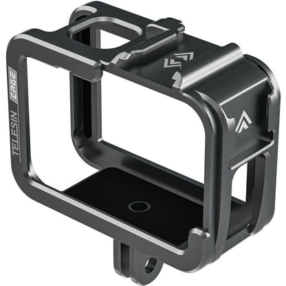 TELESIN Aluminum Cage with Convertible Vertical Frame for GoPro HERO 12 / 11 / 10 / 9 Action Cameras