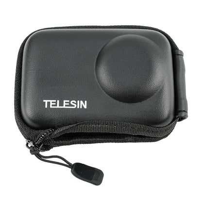TELESIN DJI OSMO Action 4 3 Action Camera Protective Mini EVA Carrying Case with Half-Open Design for Base Mount & Tripod Selfie Stick