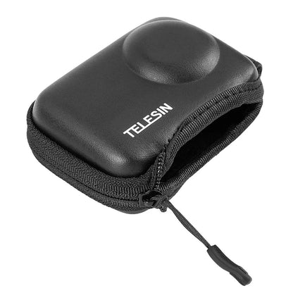 TELESIN DJI OSMO Action 4 3 Action Camera Protective Mini EVA Carrying Case with Half-Open Design for Base Mount & Tripod Selfie Stick