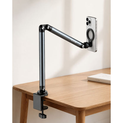 TELESIN MagSafe Mobile Video Livestreaming Floor / Desktop C-Clamp Stand with 360° Rotating Mount and Articulating Arm
