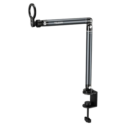 TELESIN MagSafe Mobile Video Livestreaming Floor / Desktop C-Clamp Stand with 360° Rotating Mount and Articulating Arm