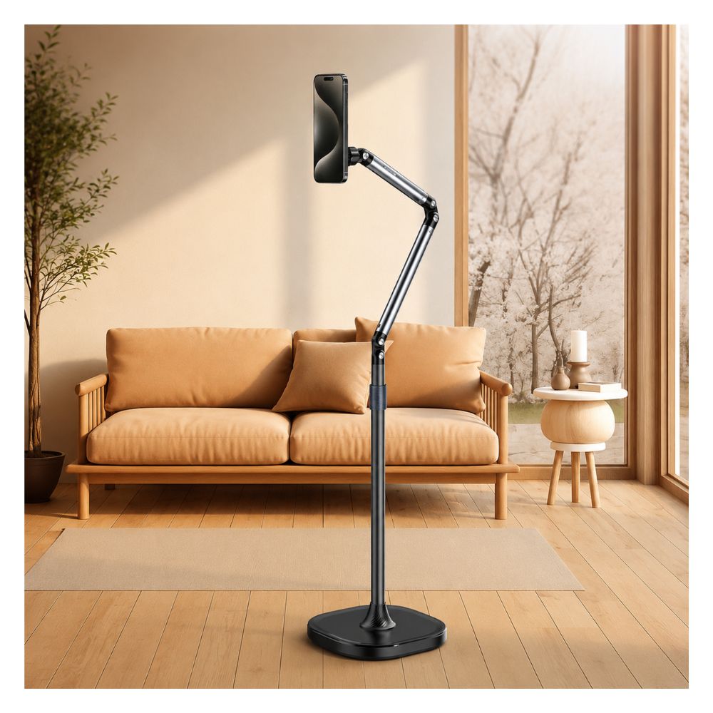 TELESIN MagSafe Mobile Video Livestreaming Floor / Desktop C-Clamp Stand with 360° Rotating Mount and Articulating Arm