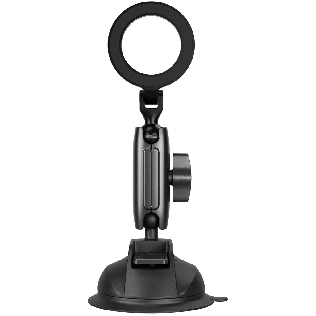 TELESIN MagSafe Car Suction Cup Mount for Smartphones with Full Adjustable Dual Ball Head and Metal Knobs