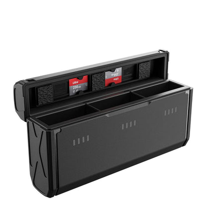 TELESIN 2pcs Battery & 3-Bay Charging Case Kit for GoPro HERO 12 / 11 / 10 / 9 with MicroSD Card Slots