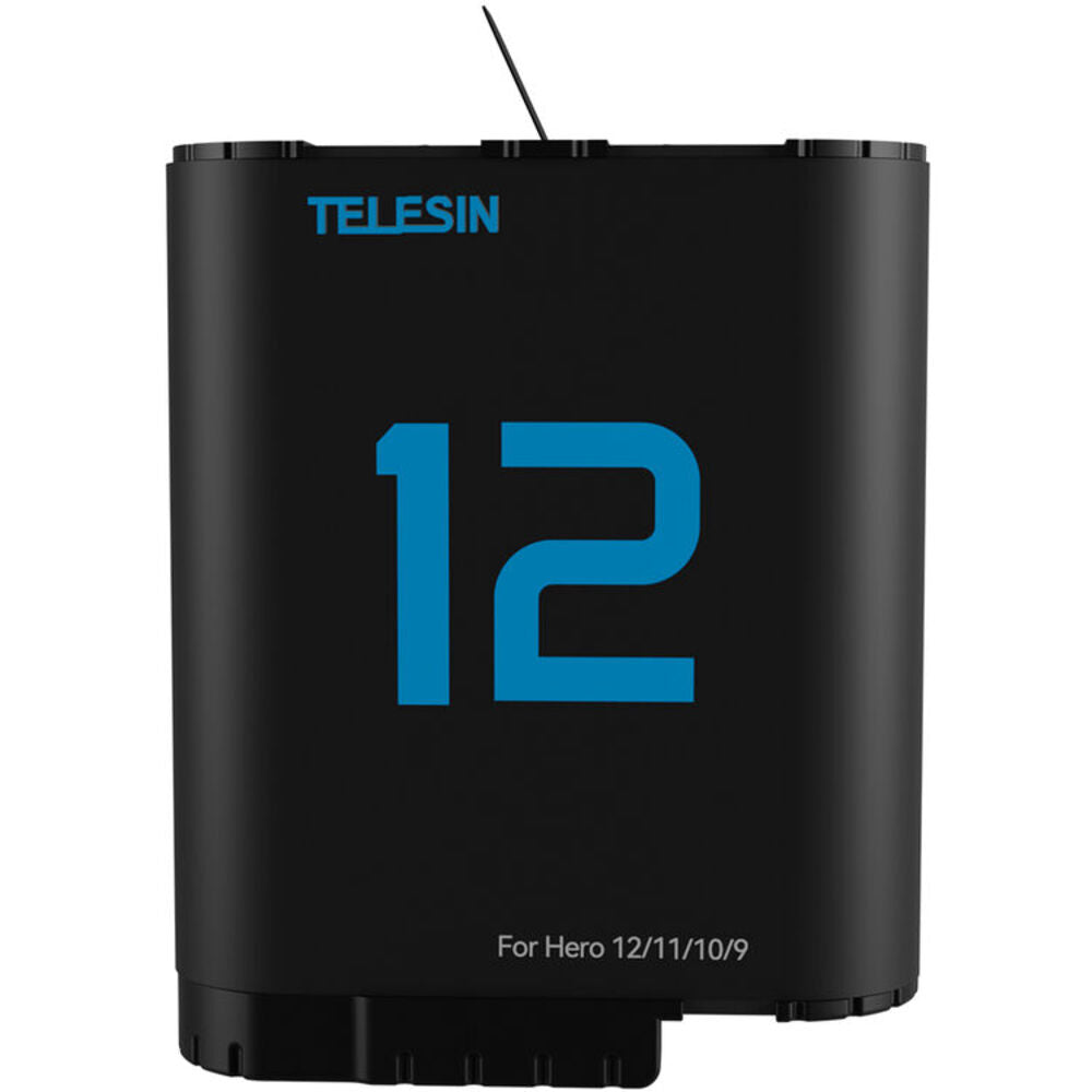 TELESIN 2pcs Battery & 3-Bay Charging Case Kit for GoPro HERO 12 / 11 / 10 / 9 with MicroSD Card Slots
