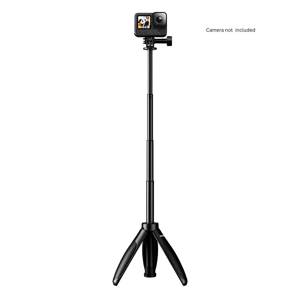 TELESIN Selfie Stick 2.0 Mini Tripod Handgrip with Twist Locks with QR Quick Release 3-Prong Mounting 4 Section Max 40cm Max Height