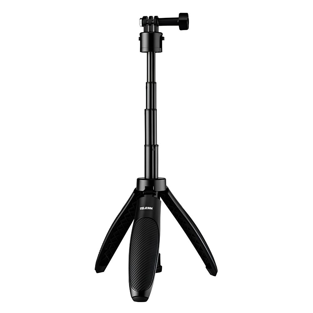 TELESIN Selfie Stick 2.0 Mini Tripod Handgrip with Twist Locks with QR Quick Release 3-Prong Mounting 4 Section Max 40cm Max Height
