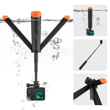 TELESIN Floating Extendable Selfie Stick Tripod Waterproof Handgrip for GoPro HERO, Insta360 and DJI Action Cameras