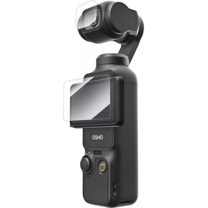 TELESIN DJI OSMO Pocket 3 2pcs Tempered Glass Screen Protector Kit 2.5D Clear Transparent for Action Cameras