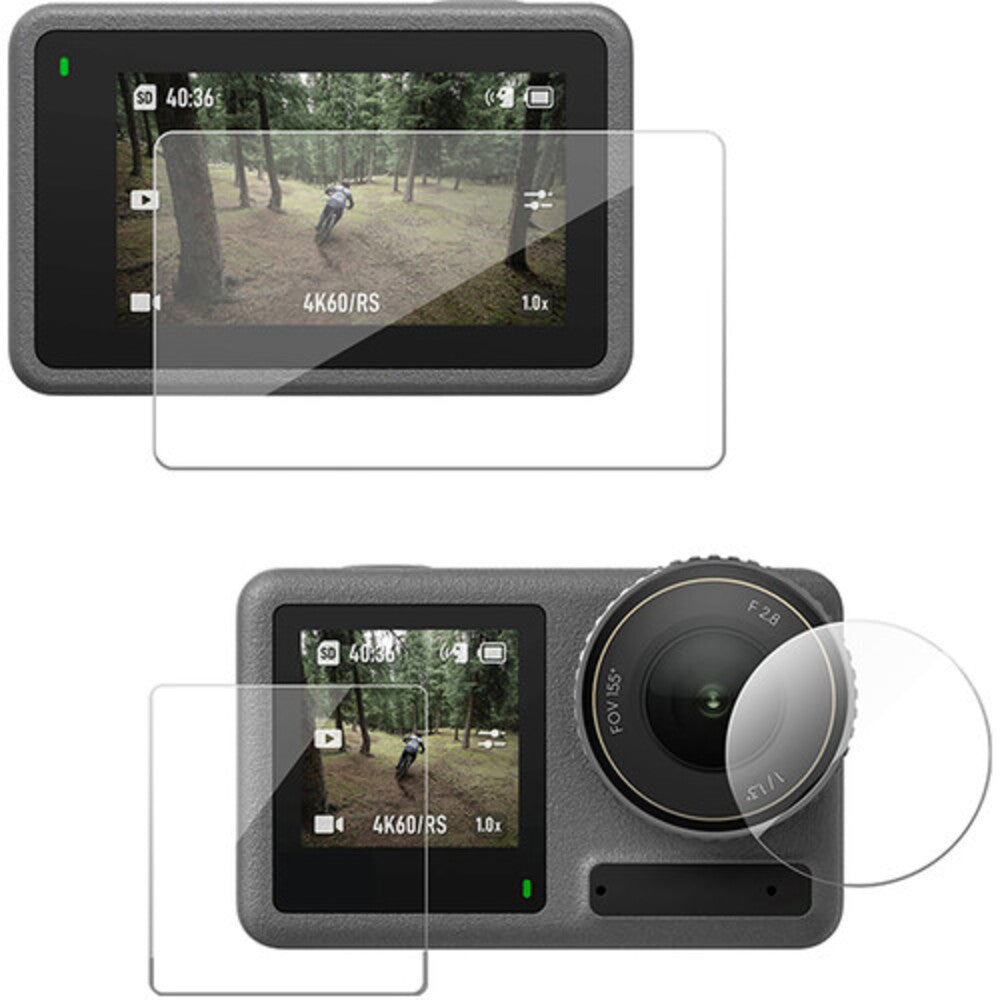 TELESIN 9H HD Tempered Glass Screen Protector for DJI OSMO Action 5 Camera