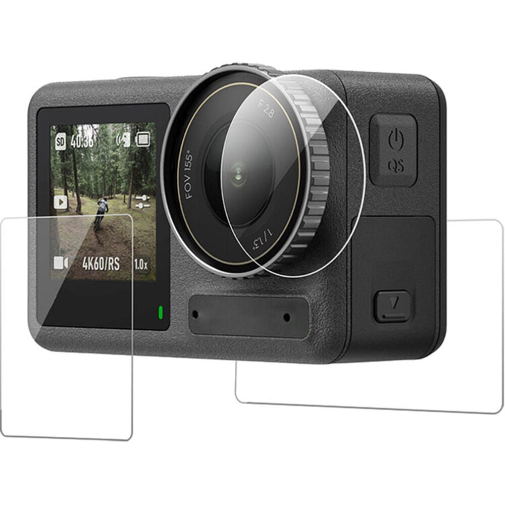 TELESIN 9H HD Tempered Glass Screen Protector for DJI OSMO Action 5 Camera