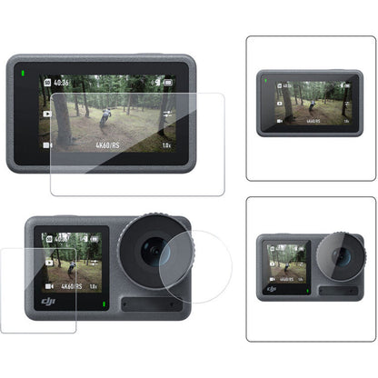 TELESIN 9H HD Tempered Glass Screen Protector for DJI OSMO Action 5 Camera
