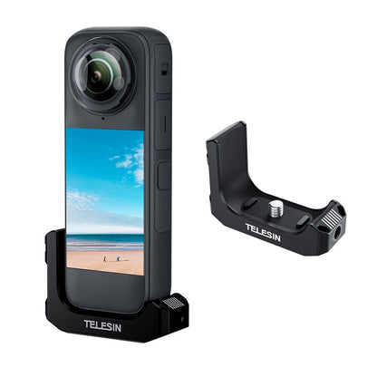 TELESIN Insta360 X4 L-Shape Mini Metal Cage Mount Open Frame Case for Action Camera