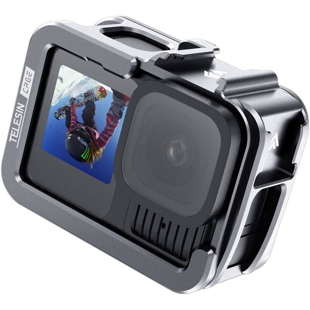 TELESIN GoPro HERO 13 Protective Metal House Frame Cage Vertical Shooting Support
