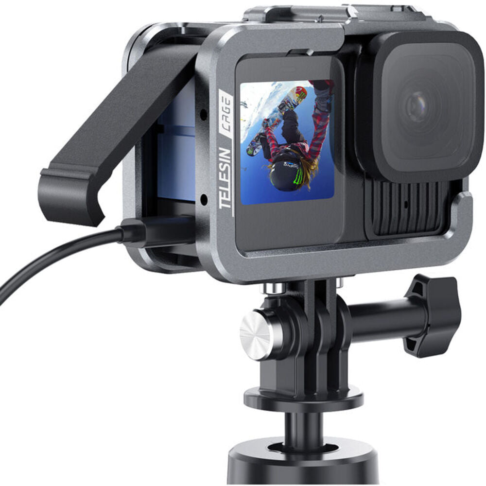 TELESIN GoPro HERO 13 Protective Metal House Frame Cage Vertical Shooting Support