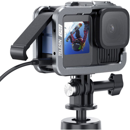 TELESIN GoPro HERO 13 Protective Metal House Frame Cage Vertical Shooting Support