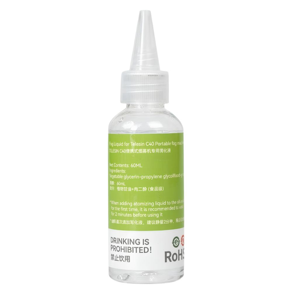 TELESIN 60ML Atomizer Liquid Fog Fluid for C40 Portable Fog Machine for Photography and Special Effects