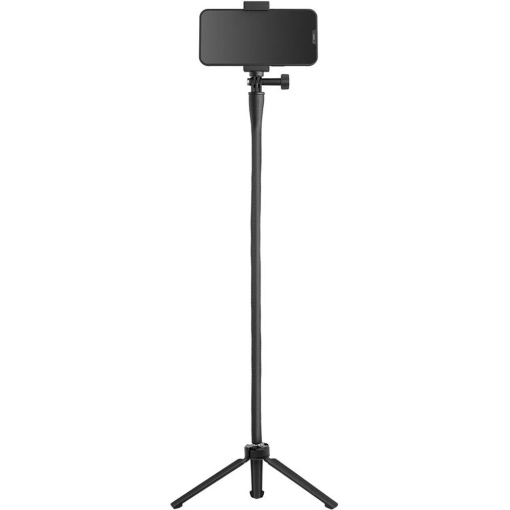 TELESIN Flexible Mount with Smartphone Clamp and 3 Prong Adapter Bendable Gooseneck Holder for Action Cameras & Smartphones