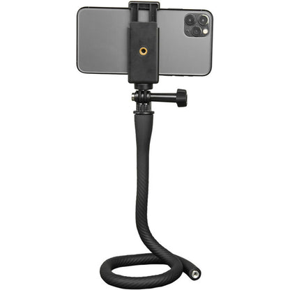 TELESIN Flexible Mount with Smartphone Clamp and 3 Prong Adapter Bendable Gooseneck Holder for Action Cameras & Smartphones
