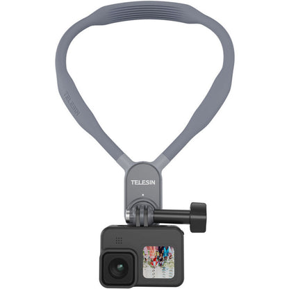 TELESIN Magnetic Neck Holder POV Mount U-Shape Bracket for GoPro HERO Insta360 DJI Osmo Action Cameras