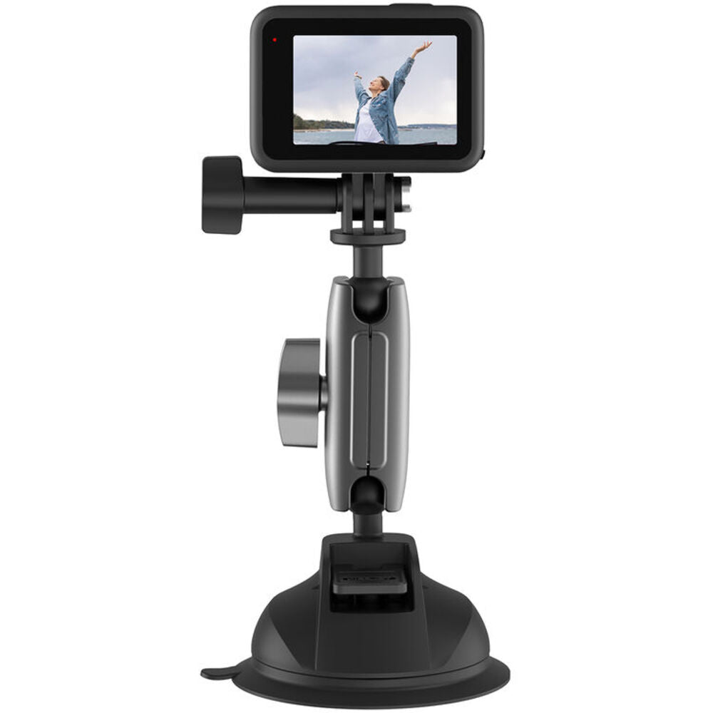 TELESIN Suction Cup Mount with Dual Ball Head for DJI Insta360 GoPro Action Camera