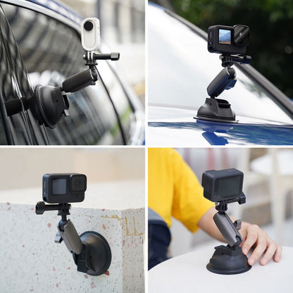 TELESIN Suction Cup Mount with Dual Ball Head for DJI Insta360 GoPro Action Camera